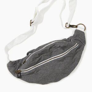 Buddha Pants Unisex Zipper Travel Bamboo Cotton Belt Bag Fanny Pack Gray